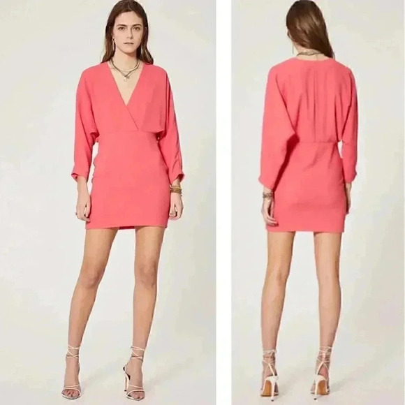 NWT IRO Detina Dress in Hot Coral Pink Barbiecore Wedding Spring Summer - Picture 1 of 8